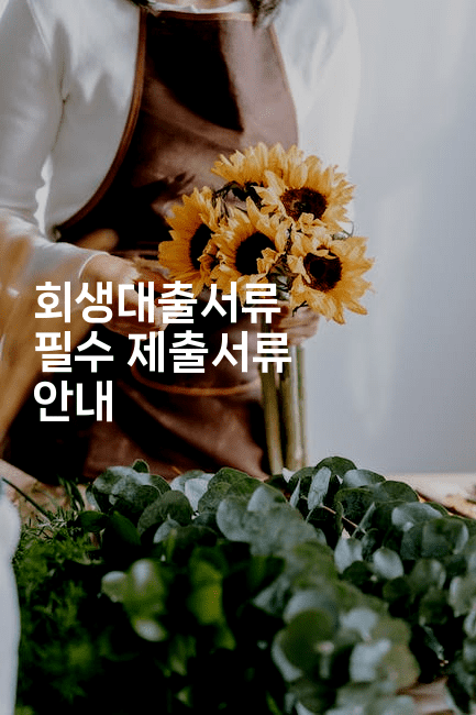 회생대출서류 필수 제출서류 안내-벌레일기