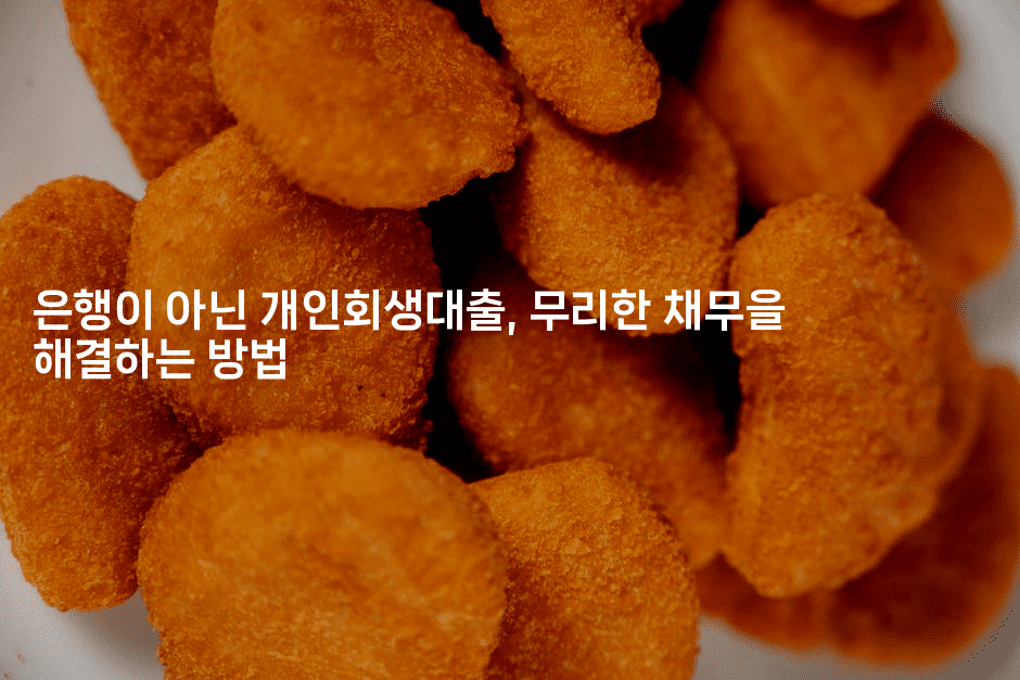 은행이 아닌 개인회생대출, 무리한 채무을 해결하는 방법-벌레일기